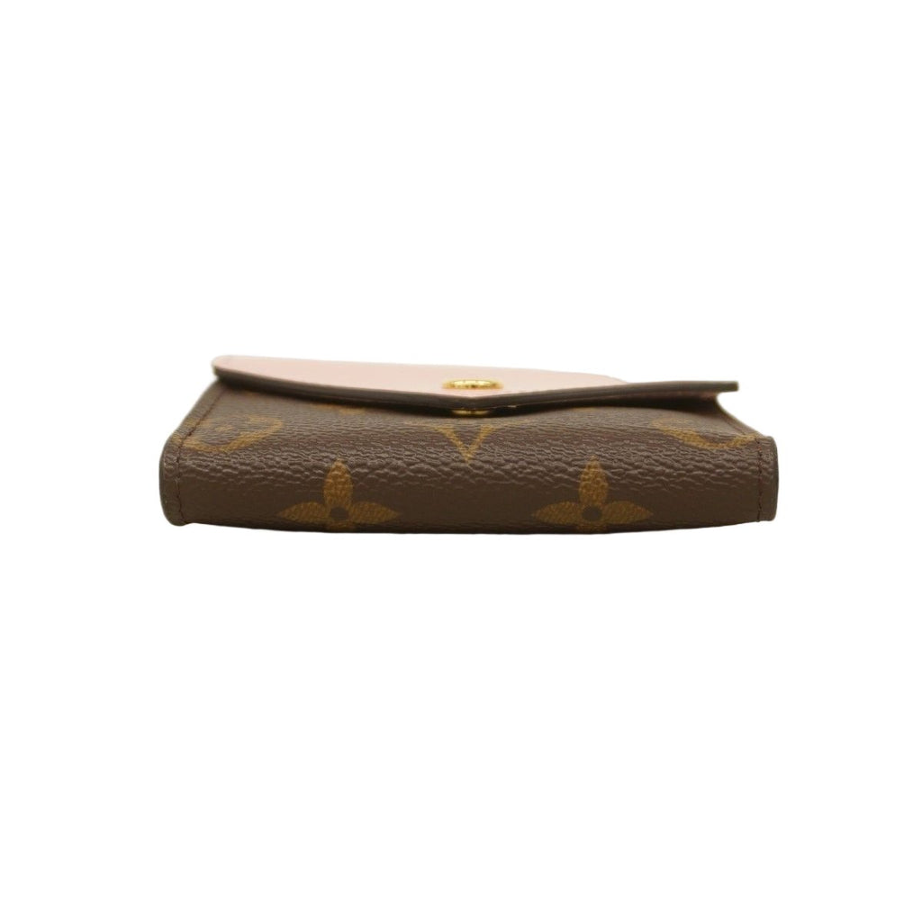 Louis Vuitton Trifold Wallet Monogram Portefeuille Zoe Brown Rose Velours — view 2