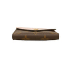 Louis Vuitton Trifold Wallet Monogram Portefeuille Zoe Brown Rose Velours — view 2