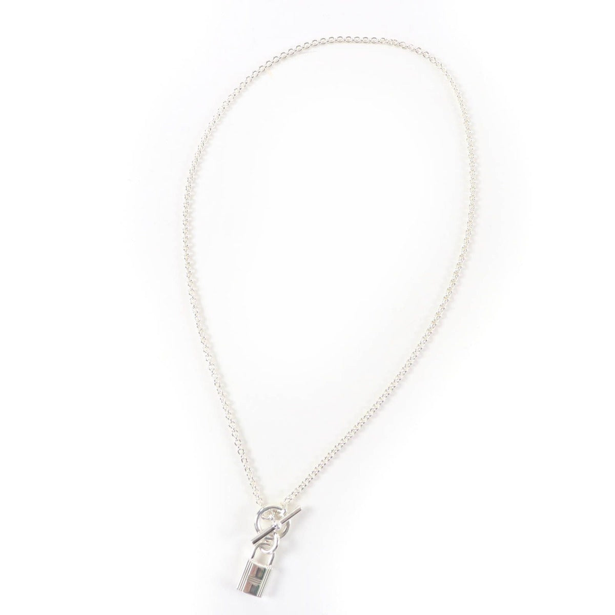 Hermes Amulet Cadena Necklace Pendant Silver Weight — view 2