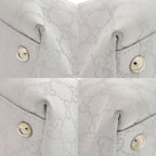 Gucci GG Canvas Leather Silver Handbag 1641 — view 4