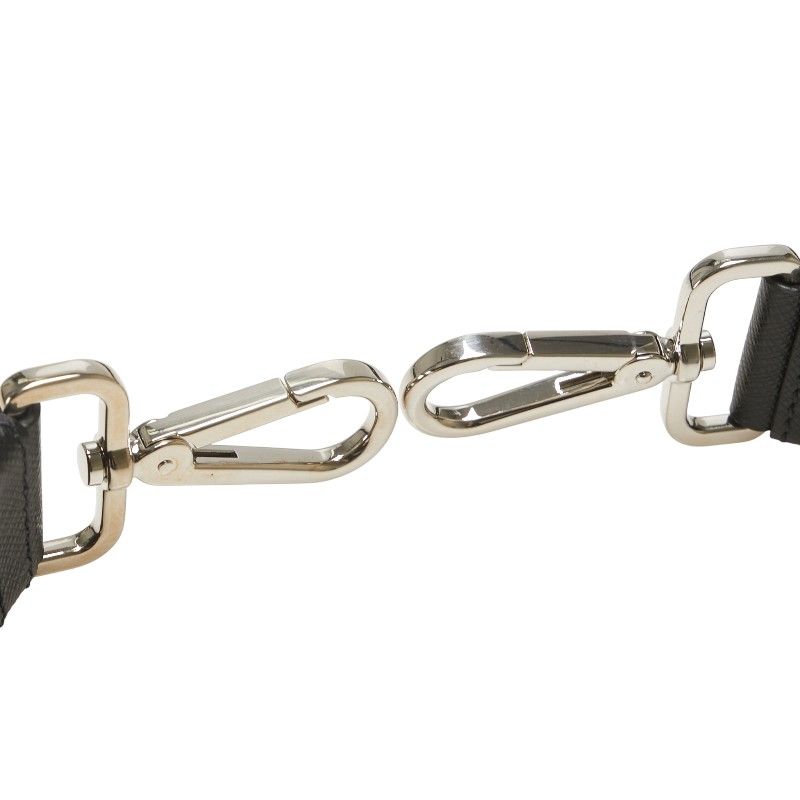 Prada Logo Black Saffiano Leather Belt — view 5
