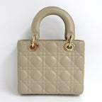 Christian Dior Lady My ABCDior Bag Small Beige Lamb — view 3