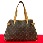Louis Vuitton Batignolles Oriental Monogram Leather Tote Bag Handbag Brown 406-7