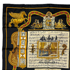 Hermes Scarf Silk Carre 90 in Salzburg Black — view 2