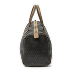 Dior Vintage Small Travel Boston Dark Gray Brown Honeycomb Canvas Shoulder Bag — view 3