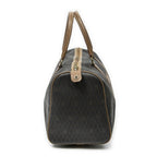 Dior Vintage Small Travel Boston Dark Gray Brown Honeycomb Canvas Shoulder Bag — view 4