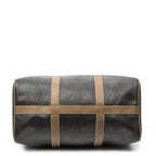 Dior Vintage Small Travel Boston Dark Gray Brown Honeycomb Canvas Shoulder Bag — view 6