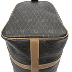 Dior Vintage Small Travel Boston Dark Gray Brown Honeycomb Canvas Shoulder Bag — view 7