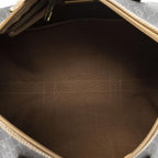 Dior Vintage Small Travel Boston Dark Gray Brown Honeycomb Canvas Shoulder Bag — view 9