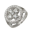 Louis Vuitton Bague Blossom GM 49 Ring Diamond 18k White Gold