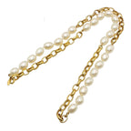 Chanel CC Logo Faux Pearl Long Chain Necklace