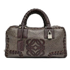 Loewe Amazona 28 Handbag Metallic Bronze Brown Silver Hardware Anagram — view 2