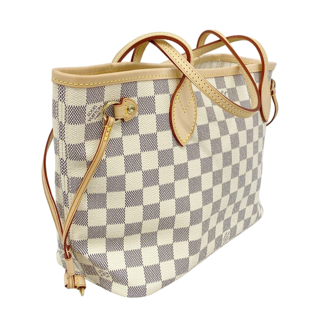 Louis Vuitton Tote Damier Azur Neverfull PM White — view 2