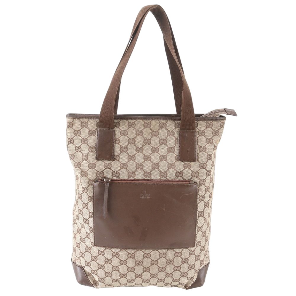 Gucci GG Canvas Leather Tote Shoulder Business