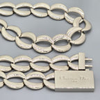 Dior Box Logo Chain Link Necklace Silver — view 3