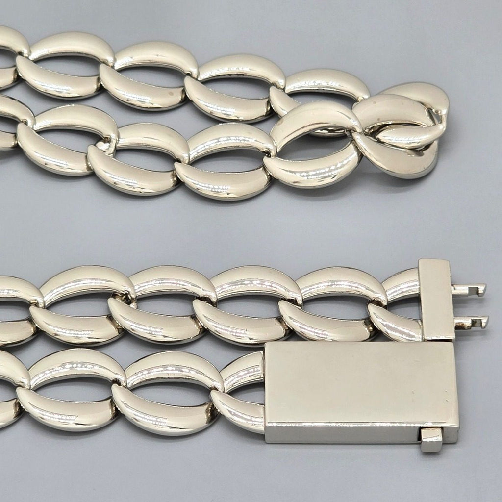 Dior Box Logo Chain Link Necklace Silver — view 6