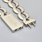Dior Box Logo Chain Link Necklace Silver — view 8