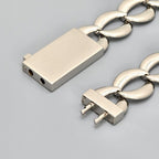 Dior Box Logo Chain Link Necklace Silver — view 9