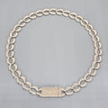 Dior Box Logo Chain Link Necklace Silver