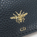 Christian Dior Pouch Bee Leather Navy Gold Hardware Multi Case Clutch — view 4