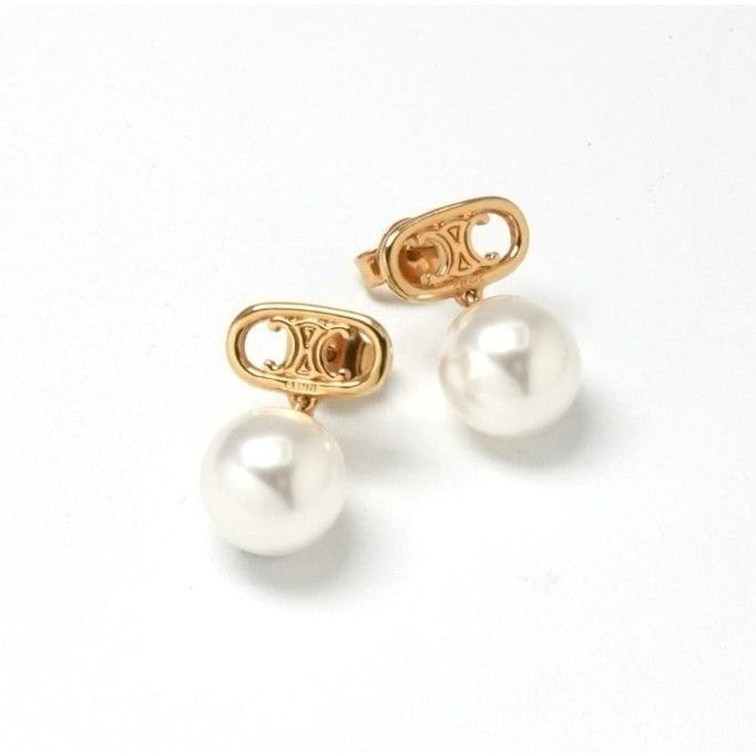 Celine Earrings Earring Gold Triomphe — view 2