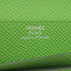 Hermes Long Wallet Bearn Souffle Verso Vaux Epson Vert Fizz Yucca Silver — view 8