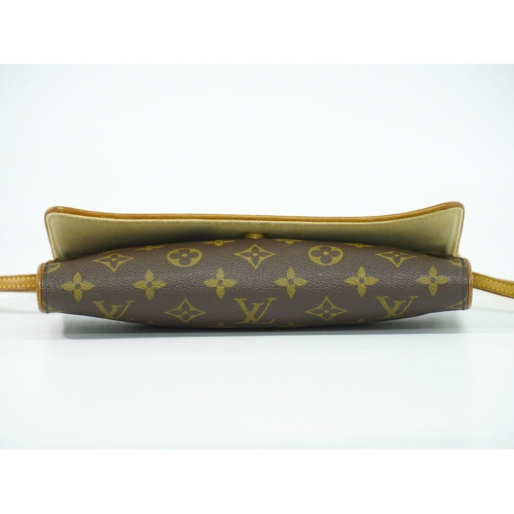 Louis Vuitton LV Pochette Twin GM Monogram 2-Way Shoulder Bag Clutch Brown — view 3