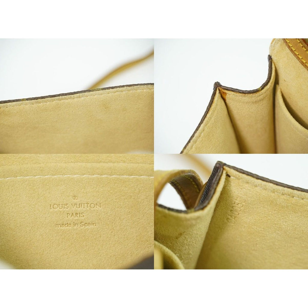 Louis Vuitton LV Pochette Twin GM Monogram 2-Way Shoulder Bag Clutch Brown — view 9