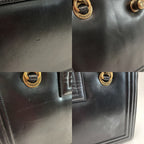 Chanel Boy Chain Tote Bag Black Leather — view 6
