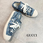 Gucci GG Denim Sneakers Logo 24 SS 35 Low Cut