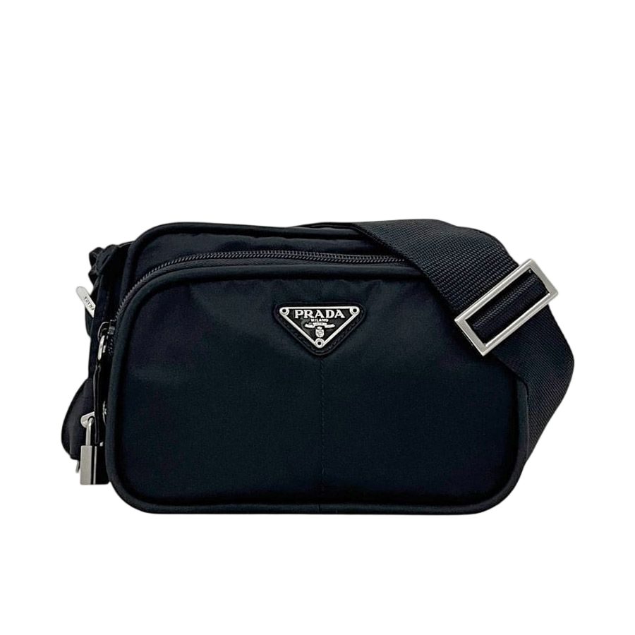 Prada Shoulder Bag Black Nero Tessuto Crossbody Nylon 44