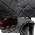 Chanel Chain Shoulder Bag Maxi Quilted 34 Black Gold Lambskin — view 7