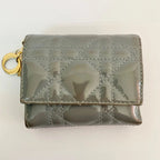 Dior Trifold Wallet Lotus Blue Gray Enamel — view 2
