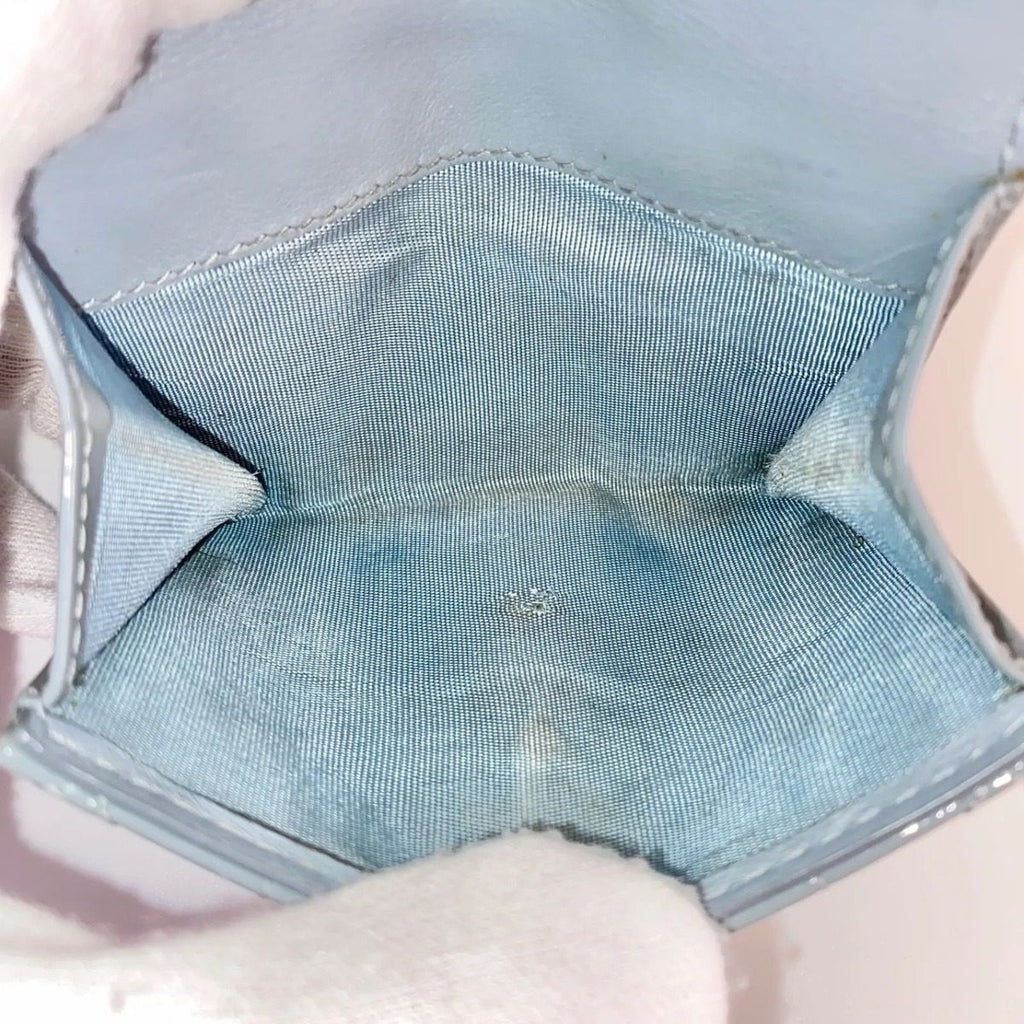 Dior Trifold Wallet Lotus Blue Gray Enamel — view 7
