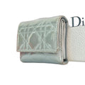 Dior Trifold Wallet Lotus Blue Gray Enamel