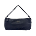Prada Nylon Black Handbag Silver