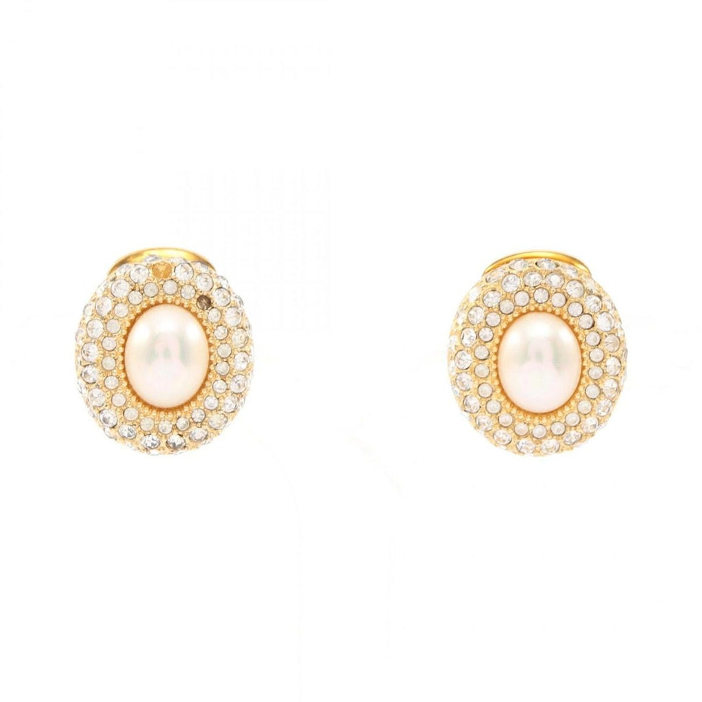 Dior Earrings Pearl Gold
