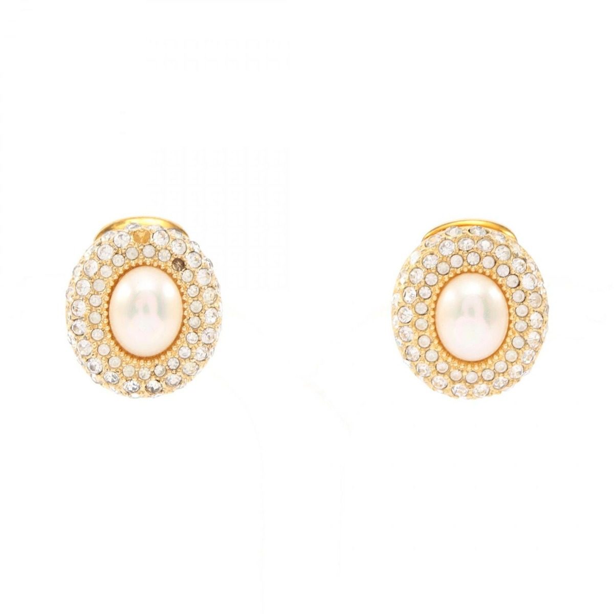 Dior Earrings Pearl Gold