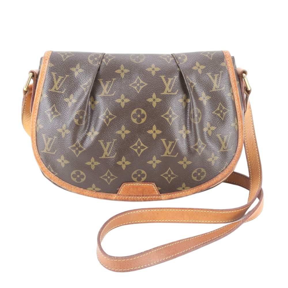 Louis Vuitton Monogram Menilmontan PM Leather Shoulder Bag Crossbody