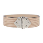 Louis Vuitton Bracelet Spirit M6754 F Epi Leather Beige Silver Hardware
