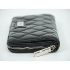 Chanel Paris New York Line Quilted Round Zipper Long Wallet — view 4