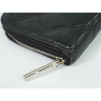 Chanel Paris New York Line Quilted Round Zipper Long Wallet — view 7