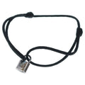 Louis Vuitton Bracelet Silver Lockit Black