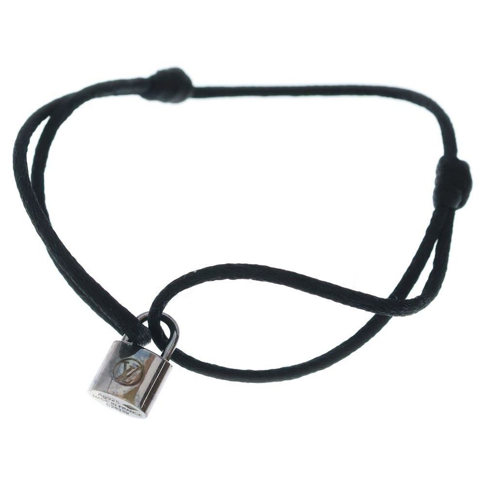 Louis Vuitton Bracelet Silver Lockit Black
