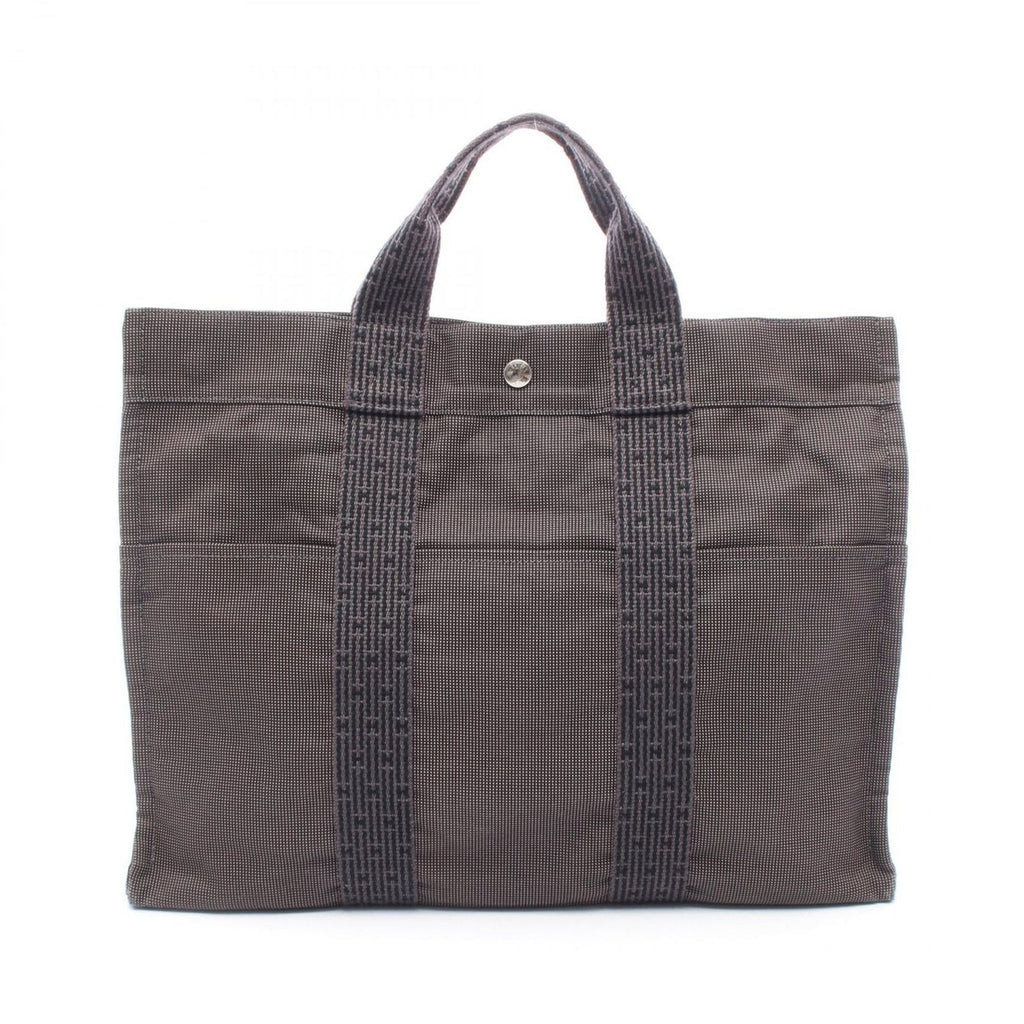 Hermes Tote Her Line MM Gray Canvas B