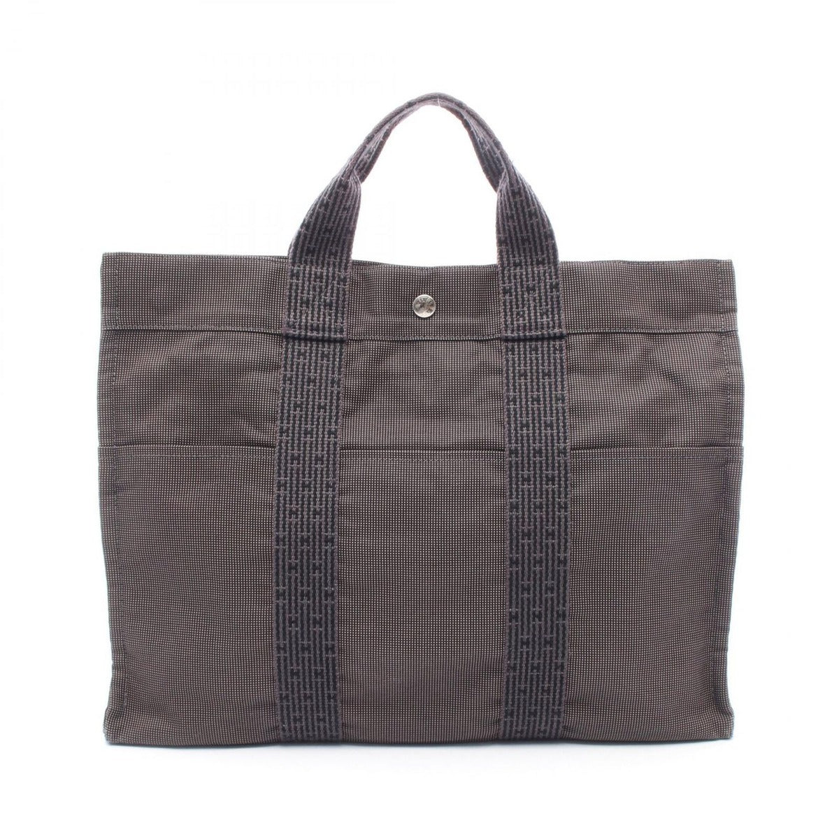 Hermes Tote Her Line MM Gray Canvas B