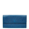 Louis Vuitton Epi Pochette Porte Monet Cles Toledo Blue Leather