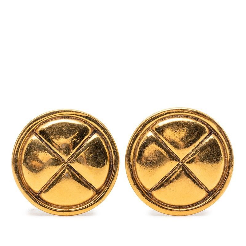 Chanel Round Earrings Gold Plated