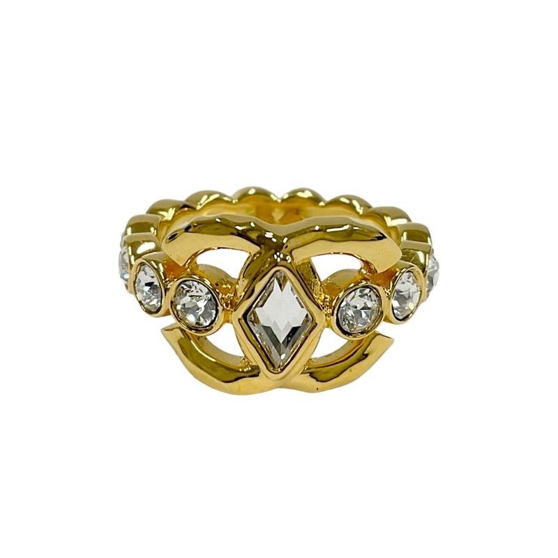 Chanel Ring Coco Mark Rhinestone
