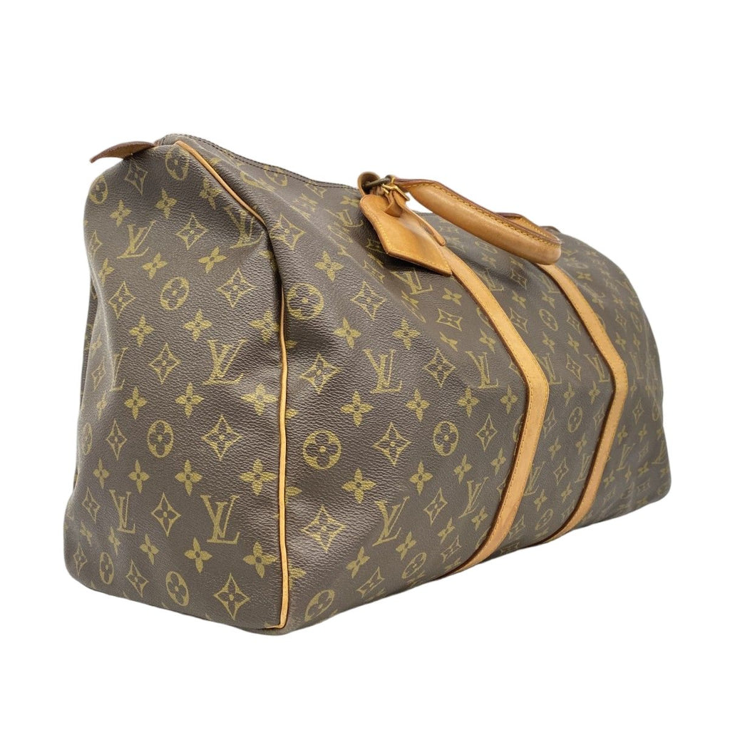 Louis Vuitton Boston Bag Monogram Keepall 50 Brown — view 2